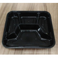 3-Compartment Round Plastic Microwave/Take Away/Fast Food Container